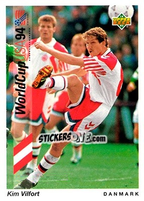 Sticker Kim Vilfort - World Cup USA 1994. Preview English/German - Upper Deck