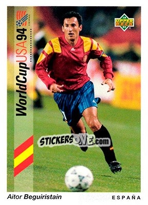 Sticker Aitor Beguiristain - World Cup USA 1994. Preview English/German - Upper Deck