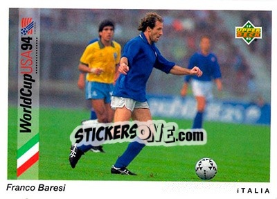 Sticker Franco Baresi - World Cup USA 1994. Preview English/German n. 78 - Upper Deck