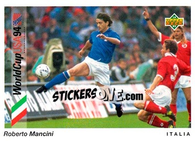 Cromo Roberto Mancini - World Cup USA 1994. Preview English/German - Upper Deck