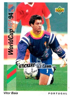 Sticker Vitor Baia - World Cup USA 1994. Preview English/German - Upper Deck