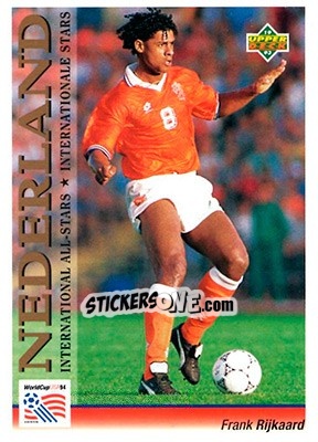 Sticker Frank Rijkaard - World Cup USA 1994. Preview English/German - Upper Deck