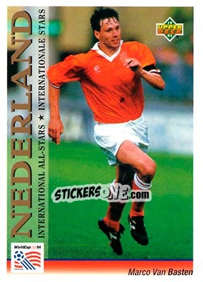 Sticker Marco Van Basten - World Cup USA 1994. Preview English/German n. 112 - Upper Deck