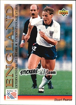 Sticker Stuart Pearce - World Cup USA 1994. Preview English/German - Upper Deck