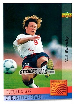 Figurina Nick Barmby - World Cup USA 1994. Preview English/German - Upper Deck