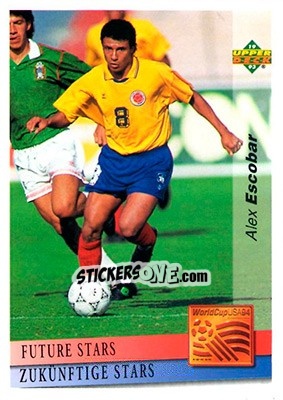 Sticker Alex Escobar - World Cup USA 1994. Preview English/German n. 131 - Upper Deck