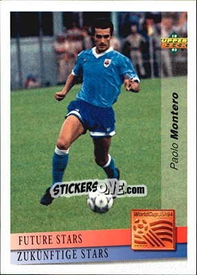 Sticker Paolo Montero - World Cup USA 1994. Preview English/German - Upper Deck