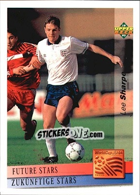 Sticker Lee Sharpe - World Cup USA 1994. Preview English/German - Upper Deck