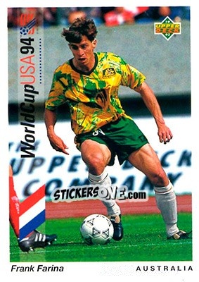 Figurina Frank Farina - World Cup USA 1994. Preview English/German - Upper Deck