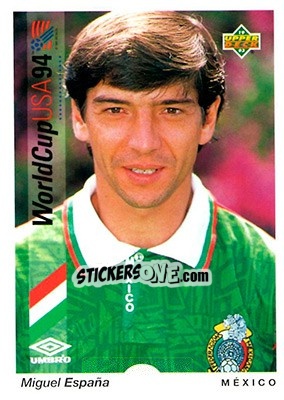 Cromo Miguel Espana - World Cup USA 1994. Preview English/German n. 161 - Upper Deck