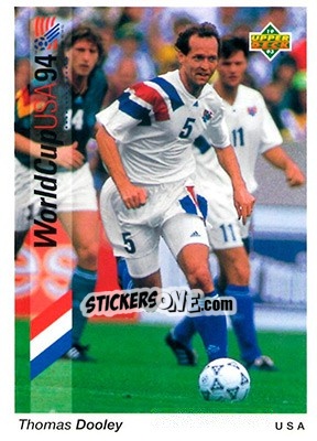 Sticker Thomas Dooley - World Cup USA 1994. Preview English/German n. 165 - Upper Deck