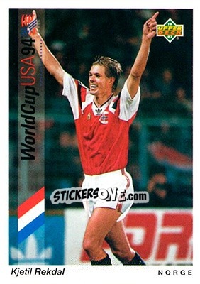 Sticker Kjetil Rekdal - World Cup USA 1994. Preview English/German - Upper Deck