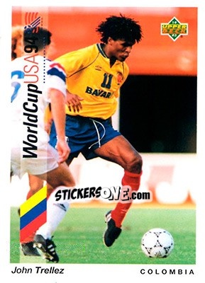 Sticker John Trellez - World Cup USA 1994. Preview English/German - Upper Deck