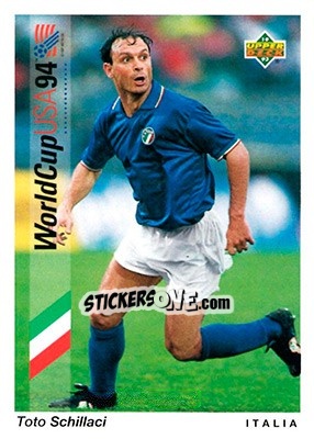 Sticker Toto Schillaci - World Cup USA 1994. Preview English/German - Upper Deck