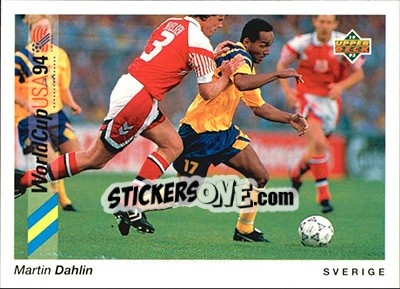 Sticker Martin Dahlin - World Cup USA 1994. Preview English/German n. 177 - Upper Deck
