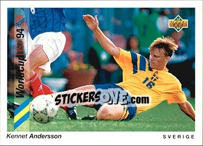 Sticker Kennet Andersson - World Cup USA 1994. Preview English/German - Upper Deck