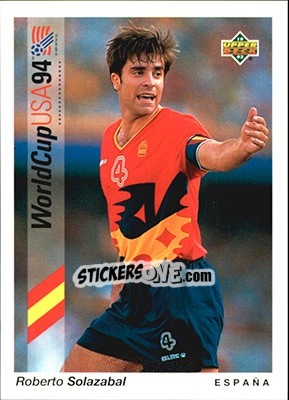 Sticker Roberto Solazabal - World Cup USA 1994. Preview English/German - Upper Deck