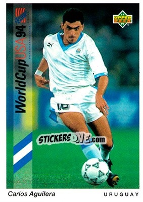 Sticker Carlos Aguilera - World Cup USA 1994. Preview English/German n. 195 - Upper Deck
