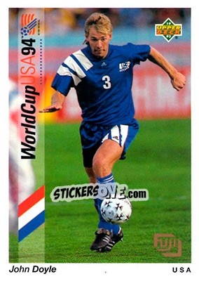 Sticker John Doyle - World Cup USA 1994. Preview English/German n. F3 - Upper Deck