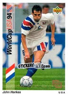 Sticker John Harkes - World Cup USA 1994. Preview English/German - Upper Deck