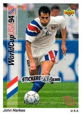 Sticker John Harkes - World Cup USA 1994. Preview English/German n. F6 - Upper Deck