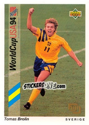 Sticker Tomas Brolin - World Cup USA 1994. Preview English/German - Upper Deck