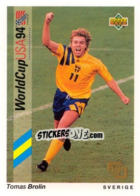 Sticker Tomas Brolin - World Cup USA 1994. Preview English/German n. F17 - Upper Deck