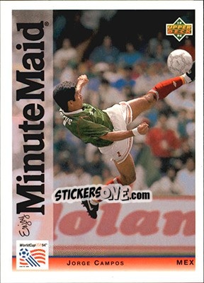 Sticker Jorge Campos - World Cup USA 1994. Preview English/German - Upper Deck