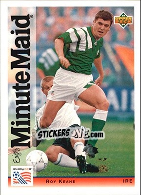 Sticker Roy Keane - World Cup USA 1994. Preview English/German - Upper Deck