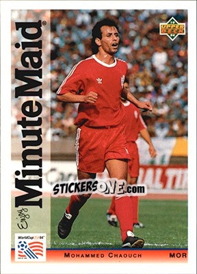 Sticker Mohammed Chaouch - World Cup USA 1994. Preview English/German - Upper Deck