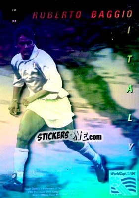 Sticker Roberto Baggio - World Cup USA 1994. Preview English/German n. WCH4 - Upper Deck