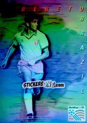 Sticker Bebeto - World Cup USA 1994. Preview English/German n. WCH5 - Upper Deck