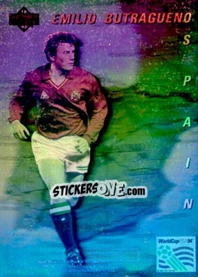 Figurina Emilio Butrageno - World Cup USA 1994. Preview English/German n. WCH7 - Upper Deck