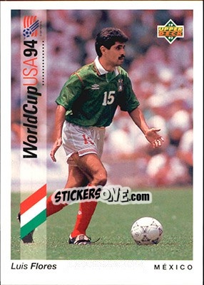 Figurina Luis Flores - World Cup USA 1994. Preview English/German n. 5 - Upper Deck