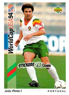 Sticker João Pinto I - World Cup USA 1994. Preview English/German - Upper Deck