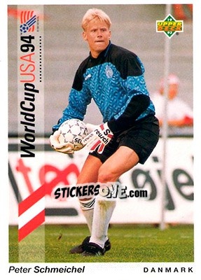 Sticker Peter Schmeichel - World Cup USA 1994. Preview English/German n. 15 - Upper Deck