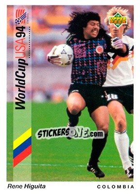 Sticker Rene Higuita - World Cup USA 1994. Preview English/German n. 16 - Upper Deck