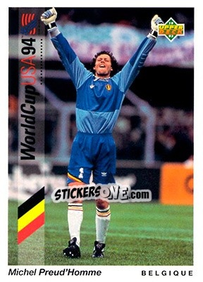 Sticker Michel Preud'Homme - World Cup USA 1994. Preview English/German - Upper Deck