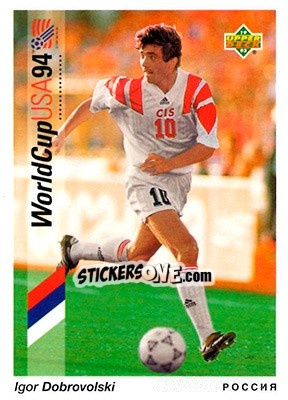 Sticker Igor Dobrovolski - World Cup USA 1994. Preview English/German - Upper Deck