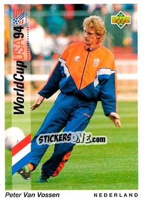 Sticker Peter Van Vossen - World Cup USA 1994. Preview English/German - Upper Deck