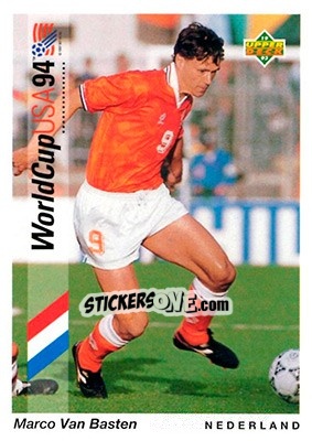 Sticker Marco Van Basten - World Cup USA 1994. Preview English/German n. 36 - Upper Deck