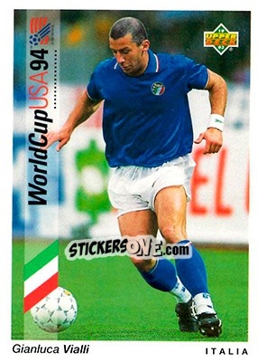Sticker Gianluca Vialli - World Cup USA 1994. Preview English/German - Upper Deck