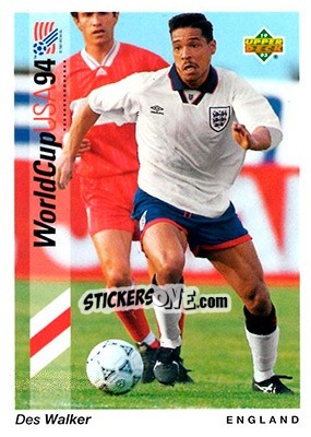 Sticker Des Walker - World Cup USA 1994. Preview English/German n. 63 - Upper Deck