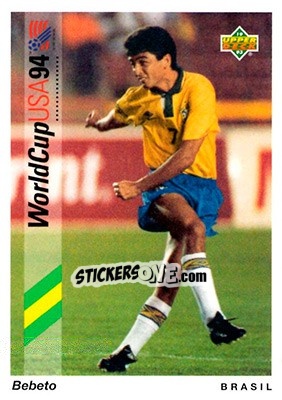 Figurina Bebeto - World Cup USA 1994. Preview English/German n. 66 - Upper Deck