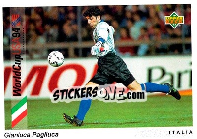 Sticker Gianluca Pagliuca - World Cup USA 1994. Preview English/German n. 67 - Upper Deck