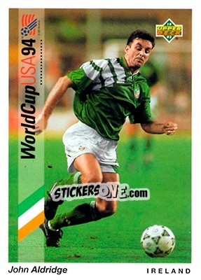 Sticker John Aldridge - World Cup USA 1994. Preview English/German - Upper Deck
