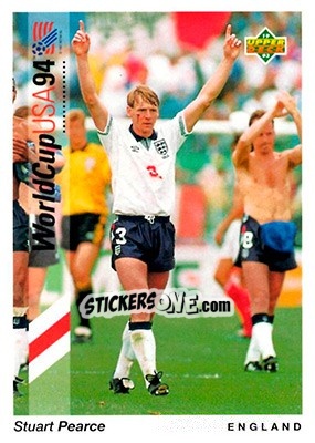 Sticker Stuart Pearce - World Cup USA 1994. Preview English/German n. 77 - Upper Deck