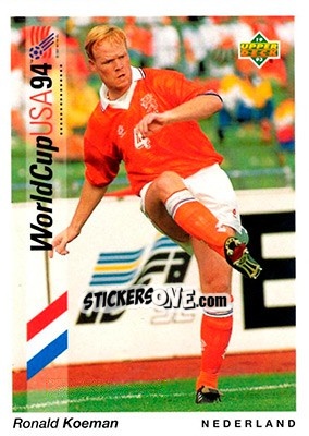 Sticker Ronald Koeman - World Cup USA 1994. Preview English/German n. 79 - Upper Deck