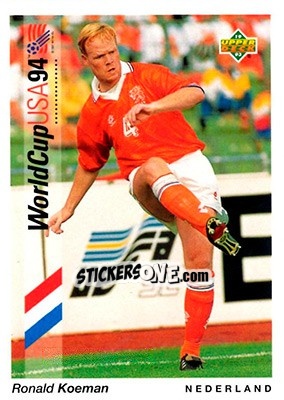 Sticker Ronald Koeman - World Cup USA 1994. Preview English/German - Upper Deck