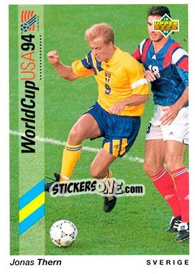 Sticker Jonas Thern - World Cup USA 1994. Preview English/German n. 87 - Upper Deck